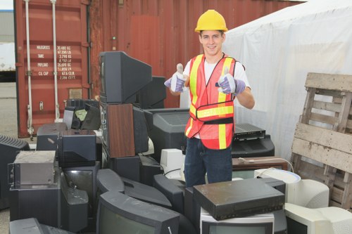 Recycling materials sorted from demolition waste