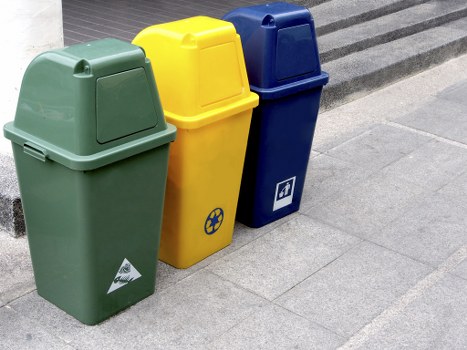 Construction site with waste materials