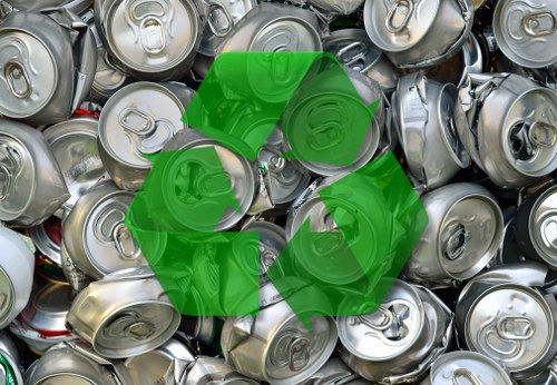 Variety of recyclable materials in Camden
